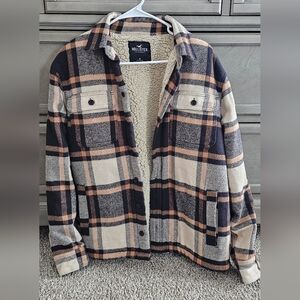 Hollister Sherpa-Lined Plaid Men's Shacket
